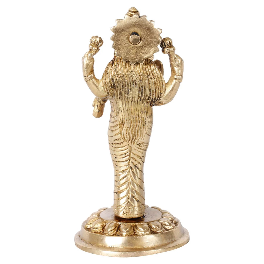 Indian Hindu Goddess OF Wealth Laxmi Lakshmi Standing Décor Statue Idol 7"